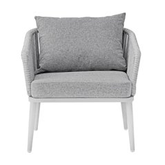 Set Alicante In Alluminio - Corda Grigia - Bianco