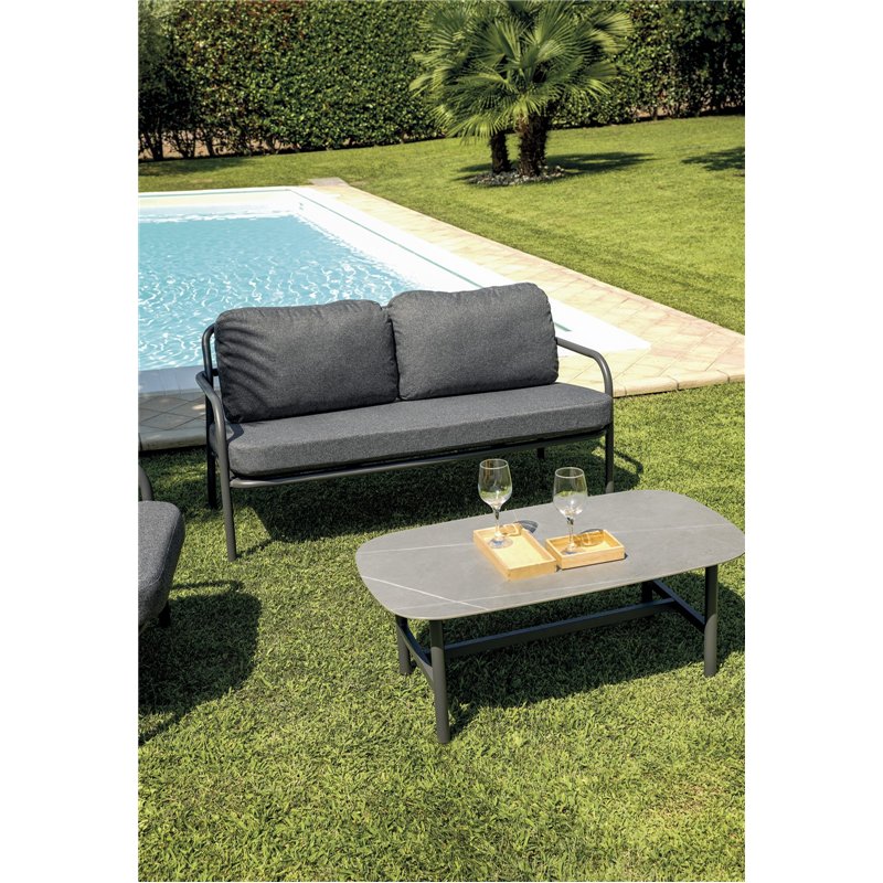 Greenwood Almeria Aluminum Lounge Set - Anthracite