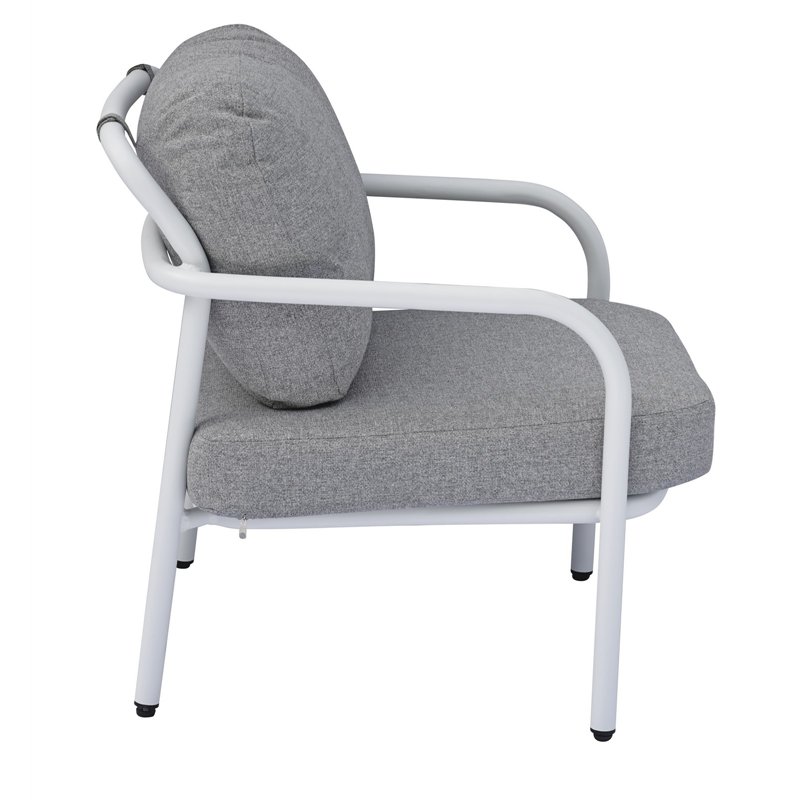 Greenwood Almeria Aluminum Lounge Set - White