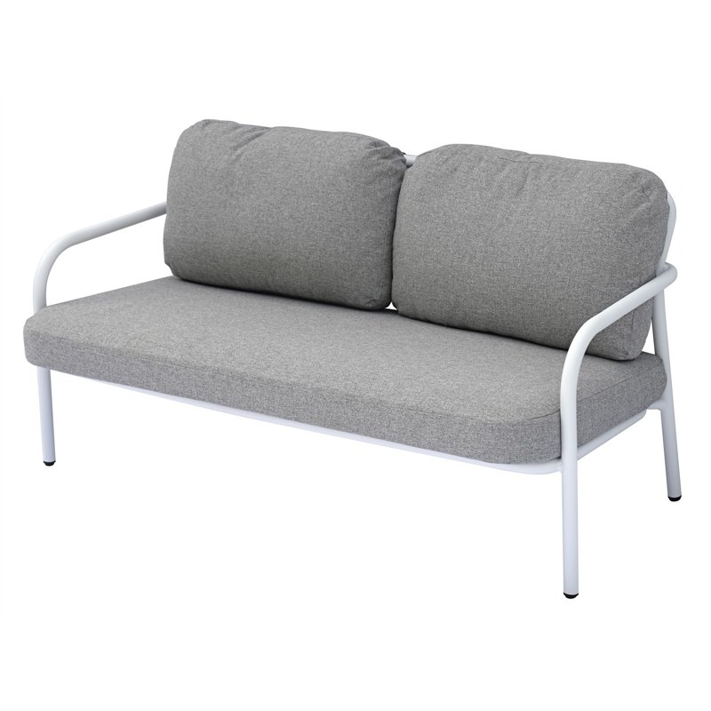 Greenwood Almeria Aluminum Lounge Set - White