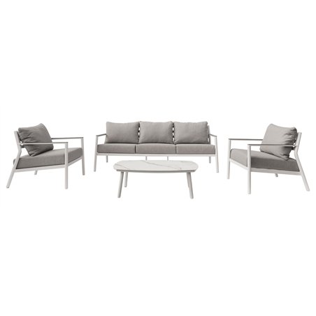 Set da Giardino Cadice In Alluminio - Bianco Greenwood