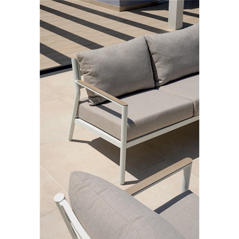 Greenwood Cadiz Aluminum Lounge Set - White