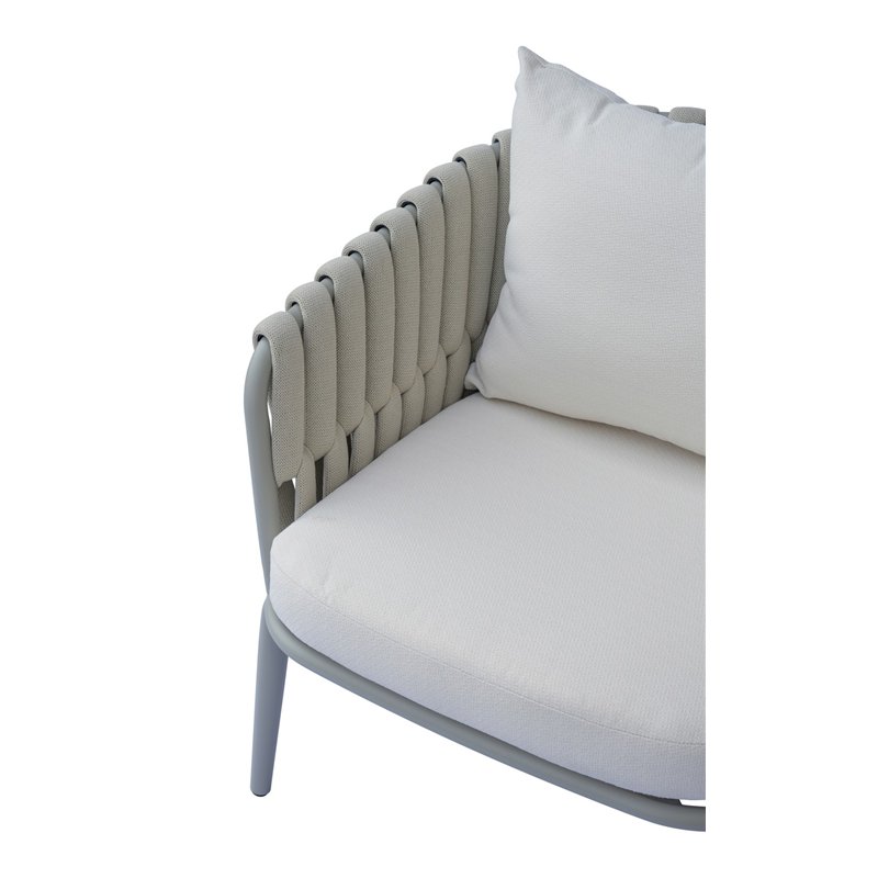 Greenwood Set Marbella In Alluminio - Corda Beige - Creta