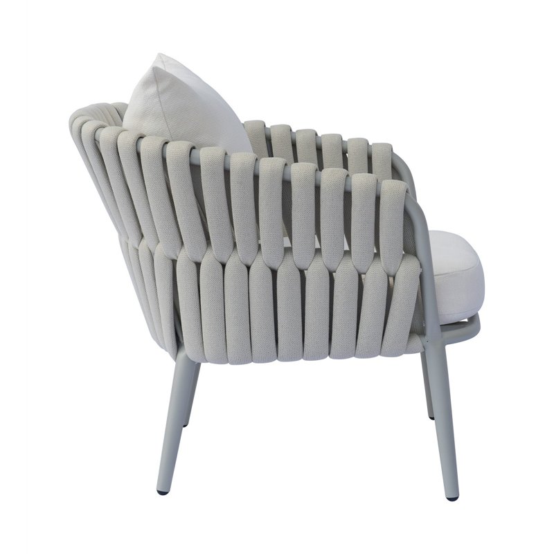 Greenwood Set Marbella In Alluminio - Corda Beige - Creta