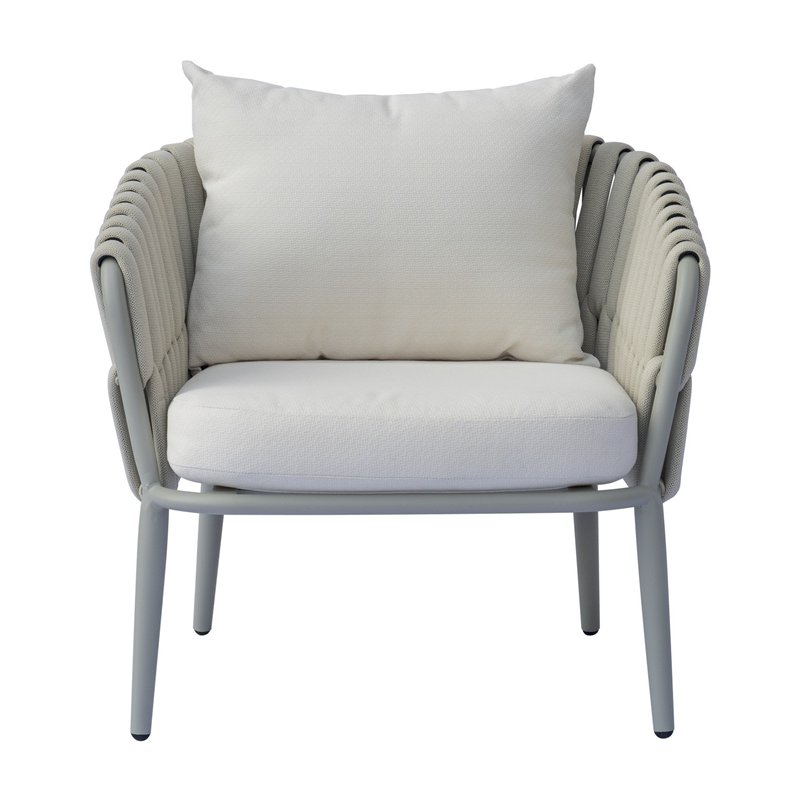 Greenwood Set Marbella In Alluminio - Corda Beige - Creta