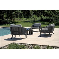 Set Santa Cruz In Alluminio - Corda Grigia - Antracite