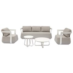 Set da Giardino Monaco In Alluminio - Bianco Greenwood