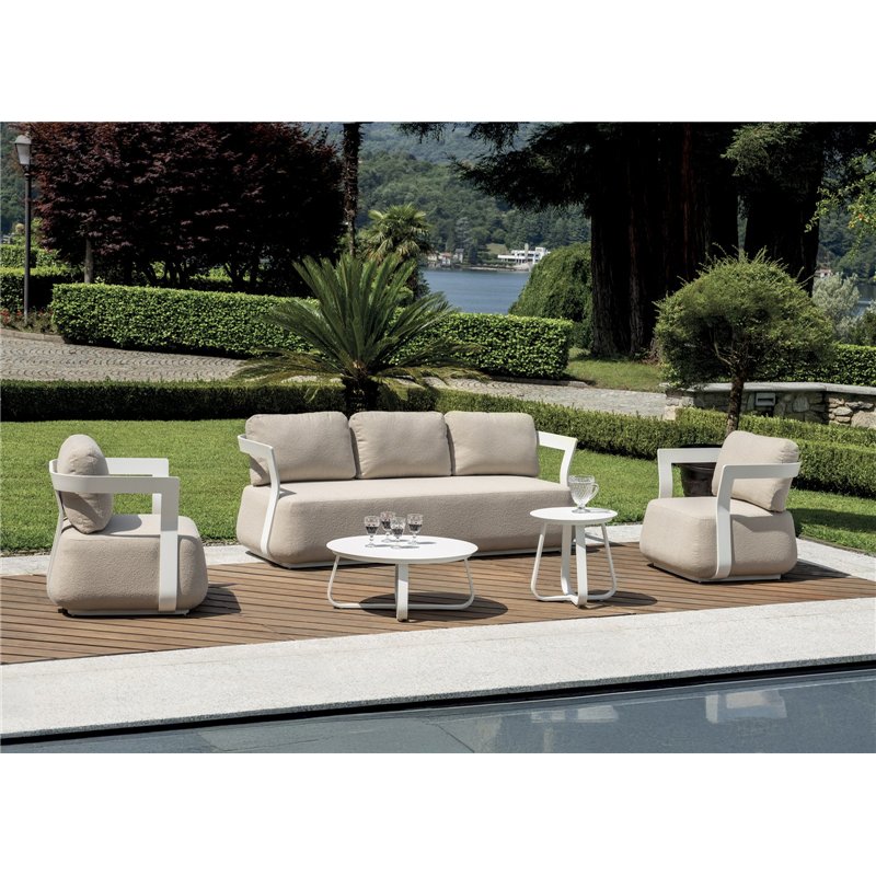 Set da Giardino Monaco In Alluminio - Bianco Greenwood
