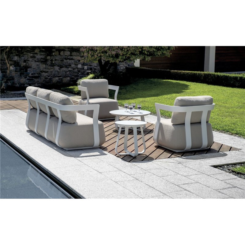 Set da Giardino Monaco In Alluminio - Bianco Greenwood