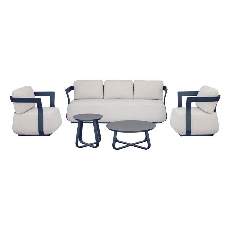 Greenwood Monaco Aluminum Lounge Set - Blue