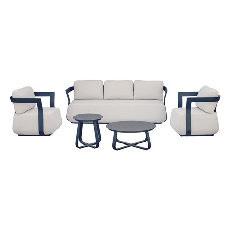 Greenwood Monaco Aluminum Lounge Set - Blue