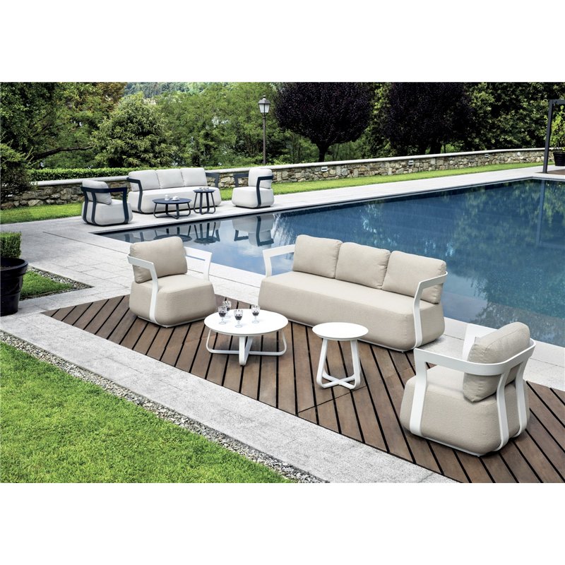 Greenwood Monaco Aluminum Lounge Set - Blue