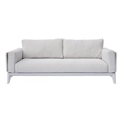 Set Nantes In Alluminio - Wicker Grigio - Bianco