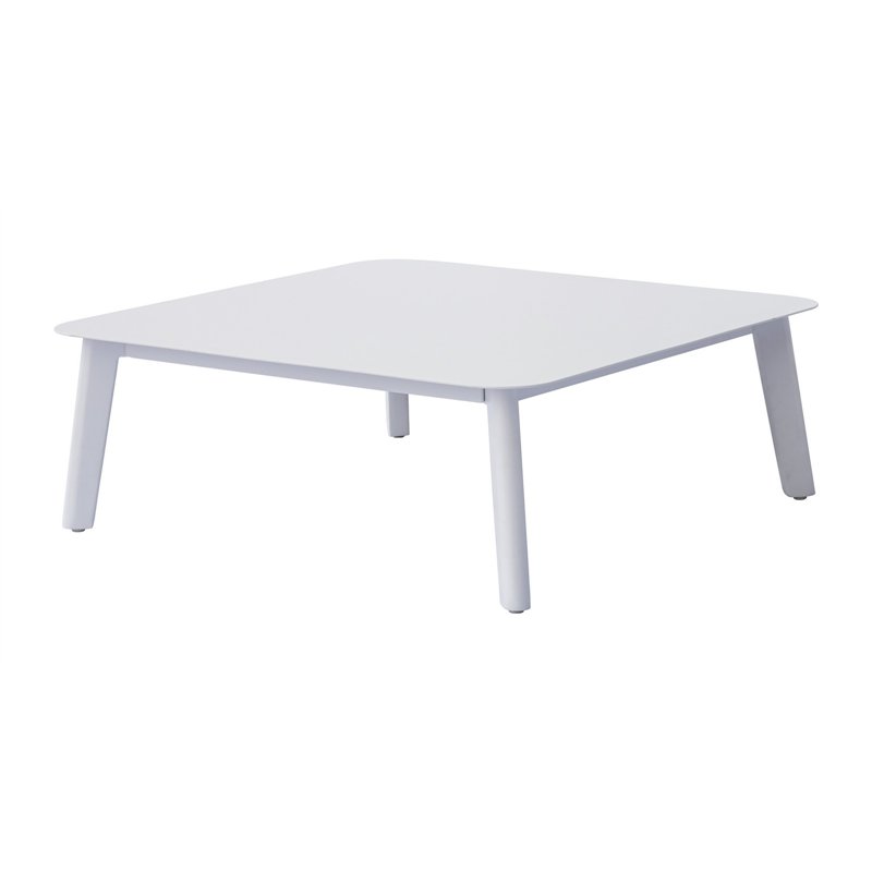 Set da Giardino Nantes In Alluminio - Wicker Grigio - Bianco Greenwood