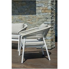 Set Cap-Ferrat In Alluminio - Corda Bianca - Bianco