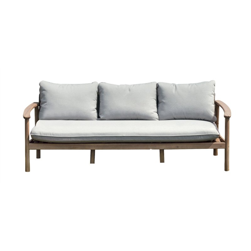 Greenwood Scilla Lounge Set In Acacia Fsc - Anthracite Rope