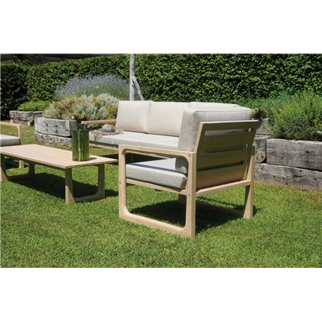 Set da Giardino Dresda In Acacia - Finitura Color Teak Greenwood