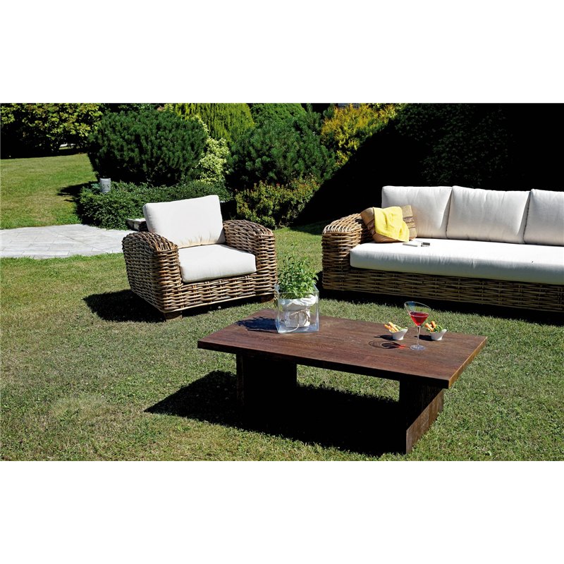 Set da Giardino Bangalore In Rattan Gigante Naturale Greenwood