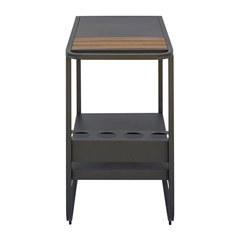 Greenwood Carrello Con Ruote In Ferro e Resin Wood - Antracite