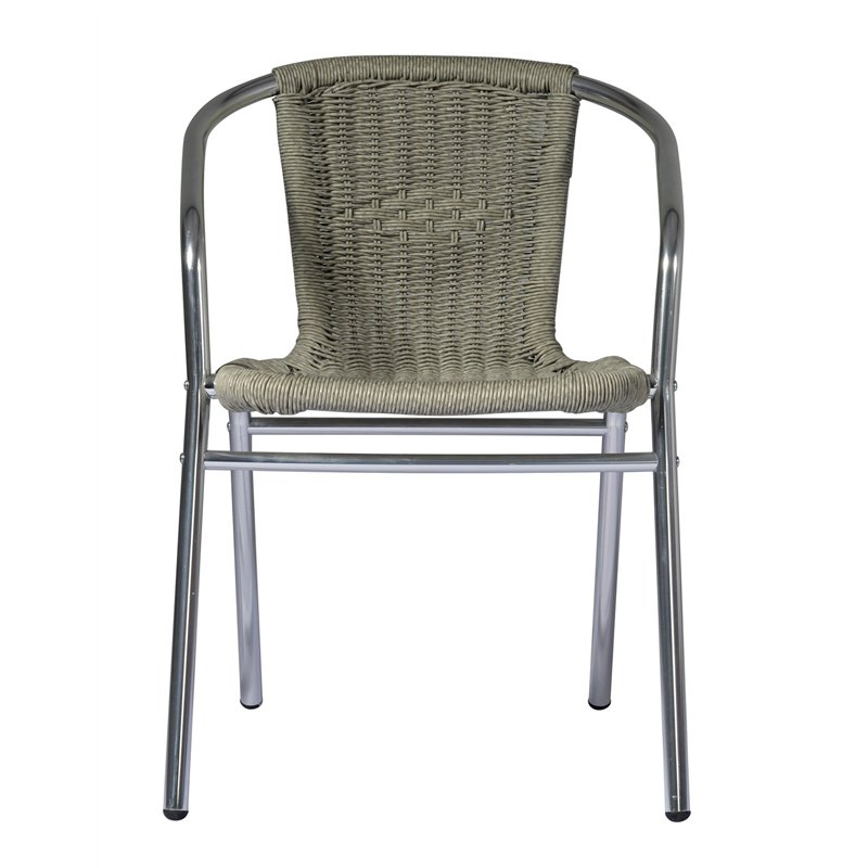 Greenwood Sedia Contract In Alluminio e Wicker - Paglia