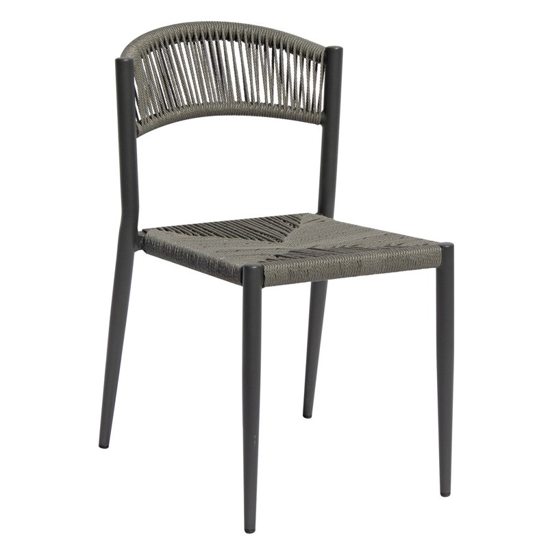 Sedia da Giardino Milano In Alluminio - Wicker Grigio - Antracite Greenwood Sedia da Giardino Milano In Alluminio - Wicker Grigio - Antracite Greenwood