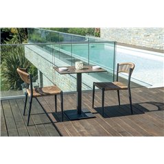 Sedia da Giardino Milano In Alluminio - Wicker Paglia - Antracite Greenwood