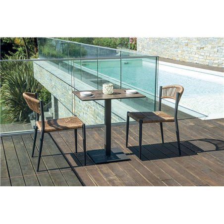 Greenwood Milano Garden Chair in Aluminum - Wicker Straw - Anthracite