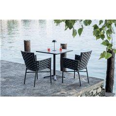 Sedia Bologna In Alluminio - Corda Per Esterni Antracite - Antracite