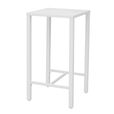 Tavolo Iseo Alto In Acciaio 60x60 cm - Bianco