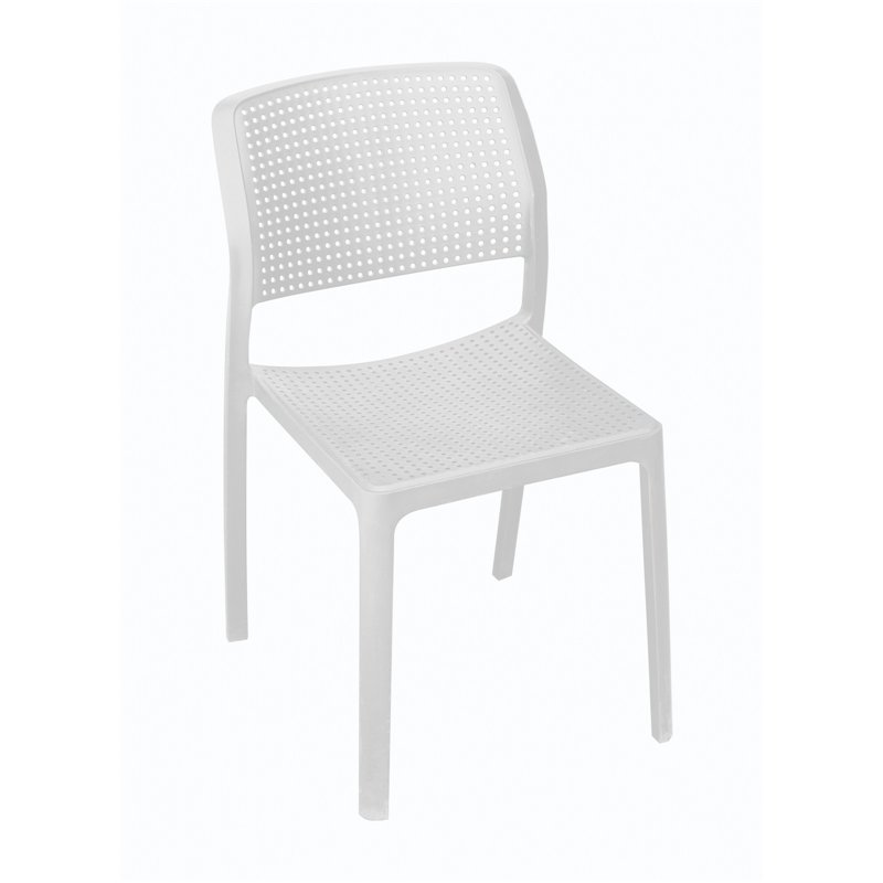 Sedia da Giardino Ravenna In Polipropilene Con Fibra Di Vetro  - Bianco Greenwood