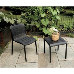 Tavolino In Polipropilene Con Fibra Di Vetro 45x45 cm - Antracite