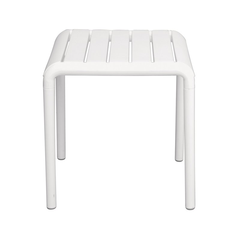 Greenwood Polypropylene Coffee Garden Table with Fiberglass 45x45 cm - White