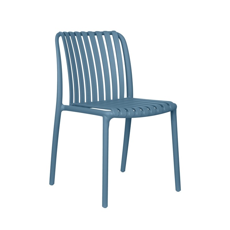 Sedia da Giardino Como In Polipropilene Con Fibra Di Vetro  - Azzurro Greenwood