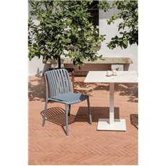 Sedia Como In Polipropilene Con Fibra Di Vetro  - Azzurro