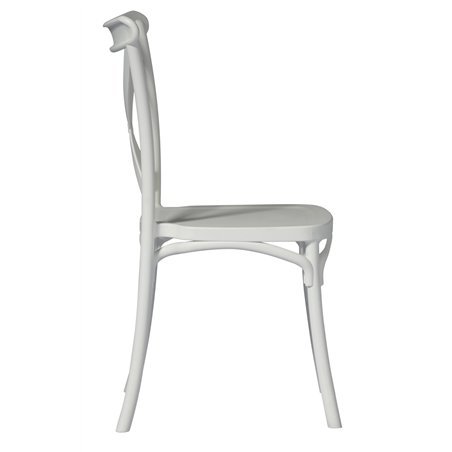 Sedia da Giardino Trattoria In Polipropilene Con Fibra Di Vetro - Bianco Greenwood