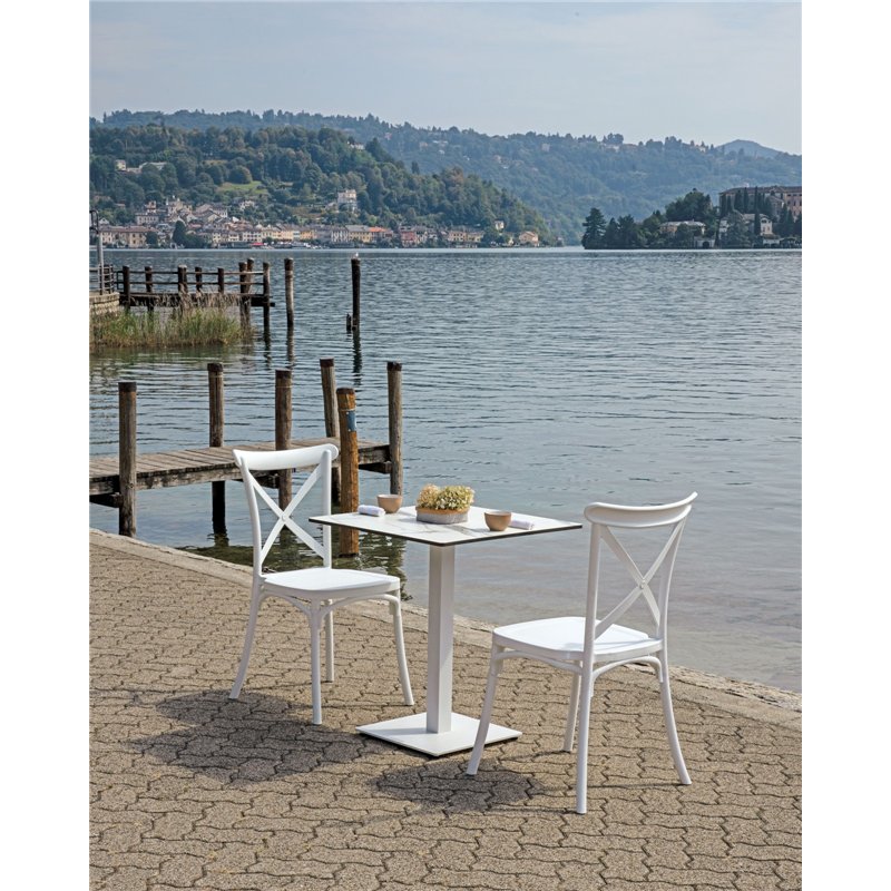 Greenwood Polypropylene Fiberglass Trattoria Garden Chair - White