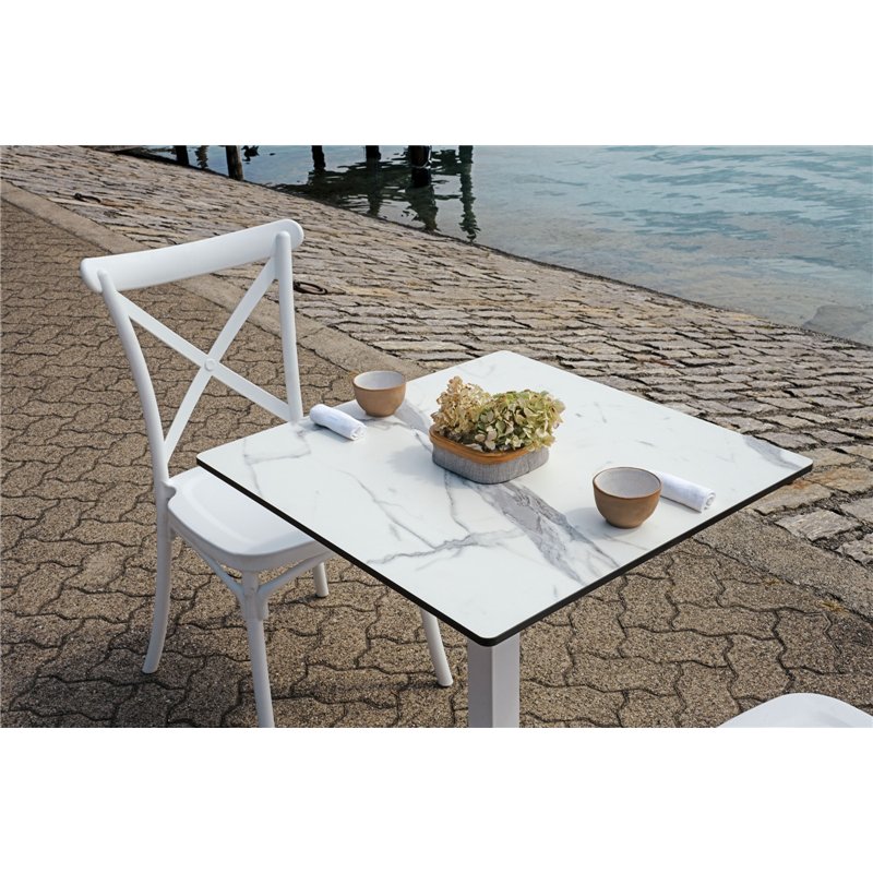 Sedia da Giardino Trattoria In Polipropilene Con Fibra Di Vetro - Bianco Greenwood