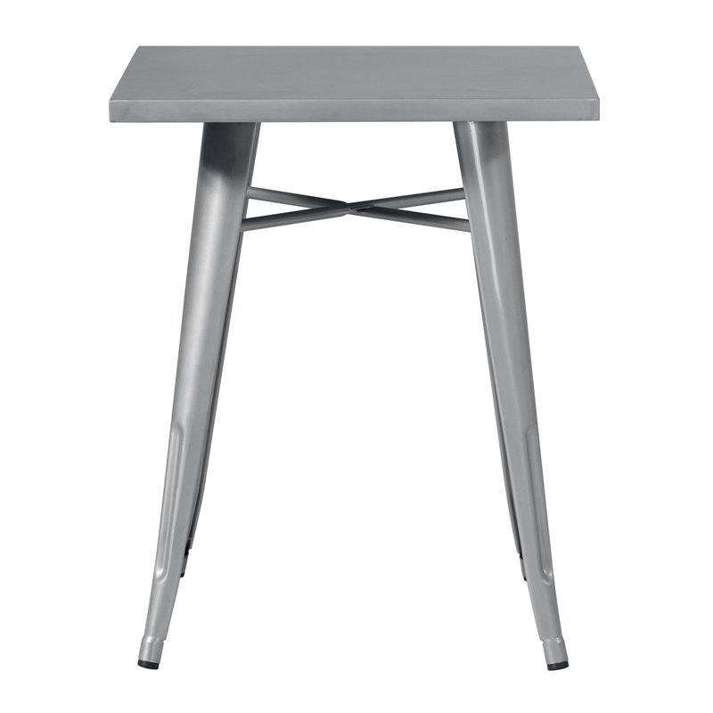 Greenwood 60x60 cm Sheet Metal Garden Table - Silver