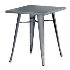 Tavolo In Lamiera 60x60 cm - Silver