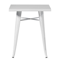 Tavolo In Lamiera 60x60 cm - Avorio