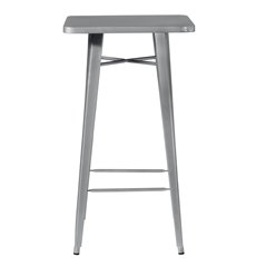 Tavolo Alto In Lamiera 60x60 cm - Silver
