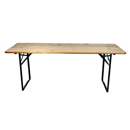 Tavolo Birreria In Legno 220x80 cm