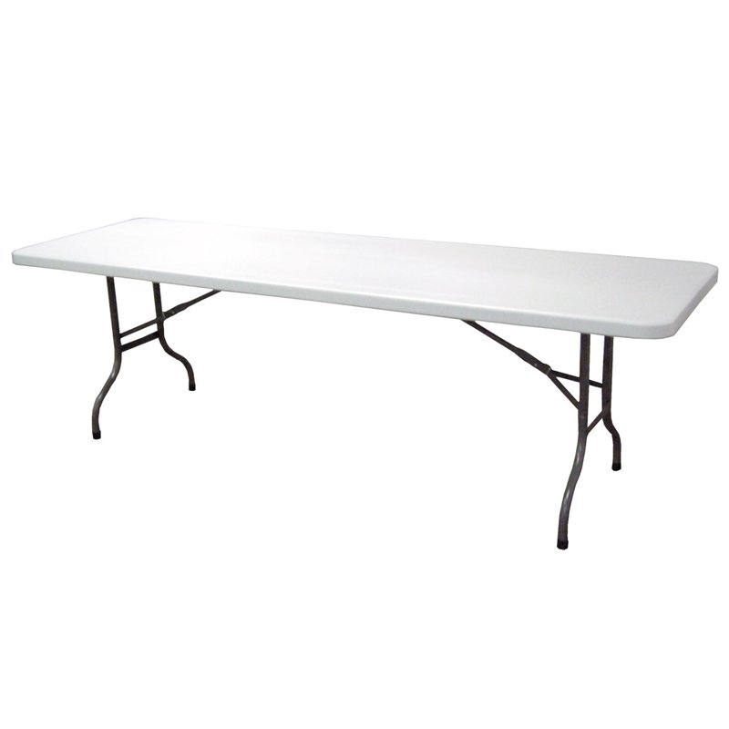 Tavolo da Giardino Catering In Polietilene 244x76 cm - Pieghevole Greenwood