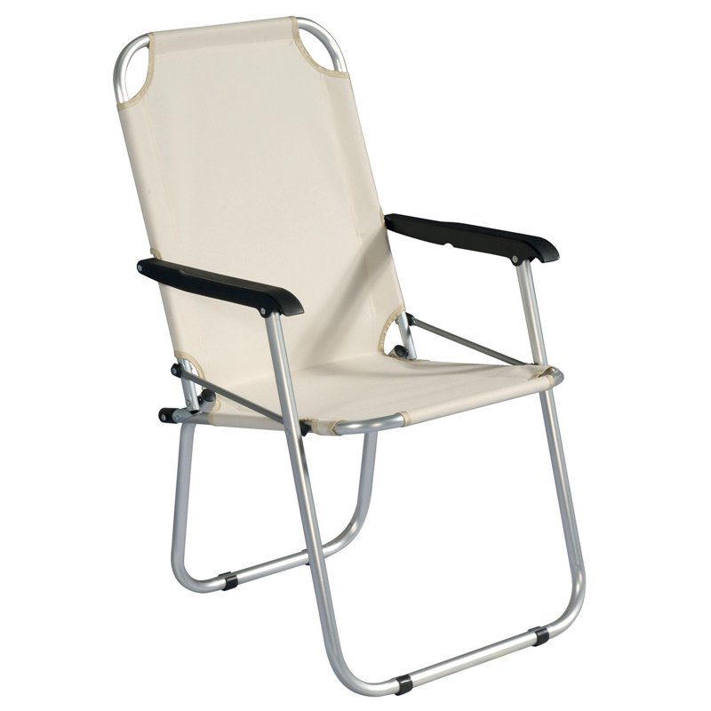 Sedia da Giardino Relax In Alluminio - Avorio - Pieghevole Greenwood