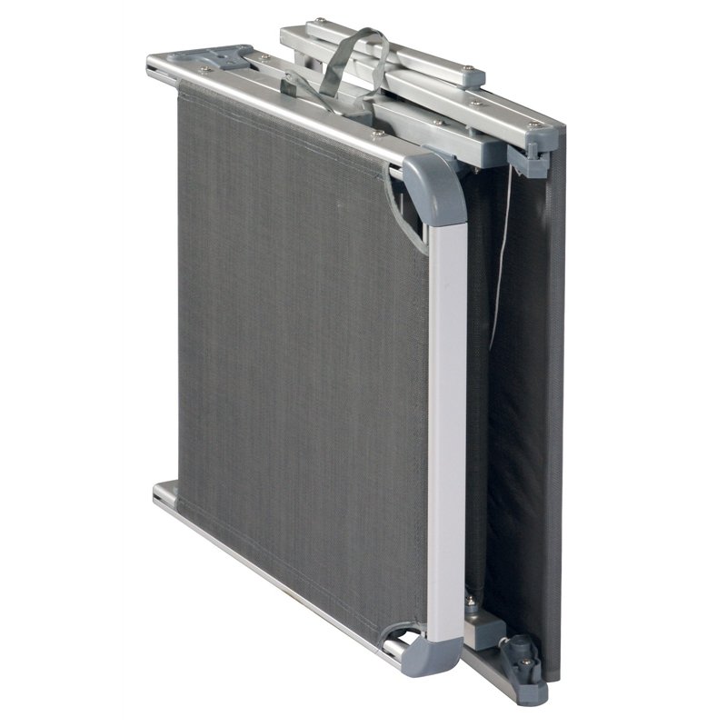 Greenwood Portable Sun Lounger with Aluminum Canopy - Gray
