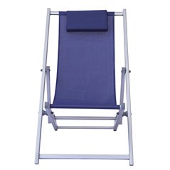 Sdraio Mare Professionale In Alluminio - Textilene Blu