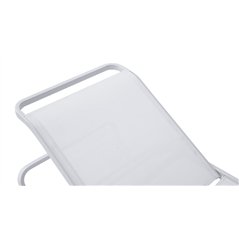 Lettino Vieste In Alluminio - Textilene Bianco - Bianco