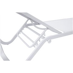 Lettino Vieste In Alluminio - Textilene Bianco - Bianco