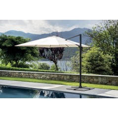 Ombrellone da Giardino Colorado In Alluminio con Palo Laterale 3x4 mt Ecru' - Antracite Greenwood