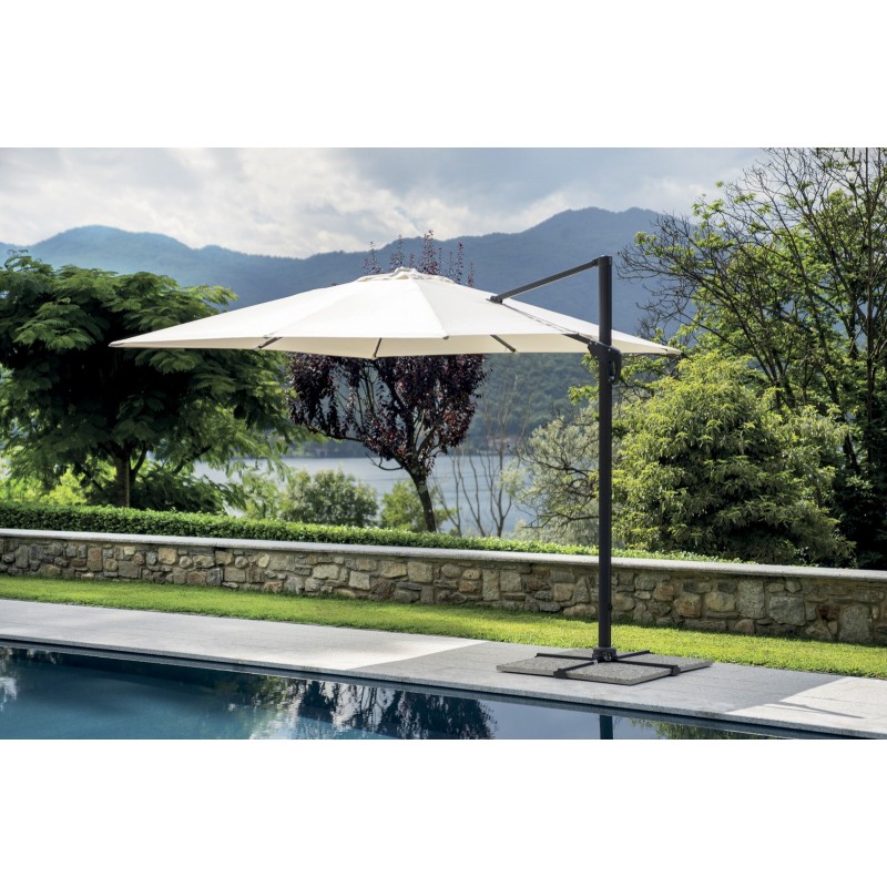 Ombrellone da Giardino Colorado In Alluminio con Palo Laterale 3x4 mt Ecru' - Antracite Greenwood Ombrellone da Giardino Colorado In Alluminio con Palo Laterale 3x4 mt Ecru' - Antracite Greenwood